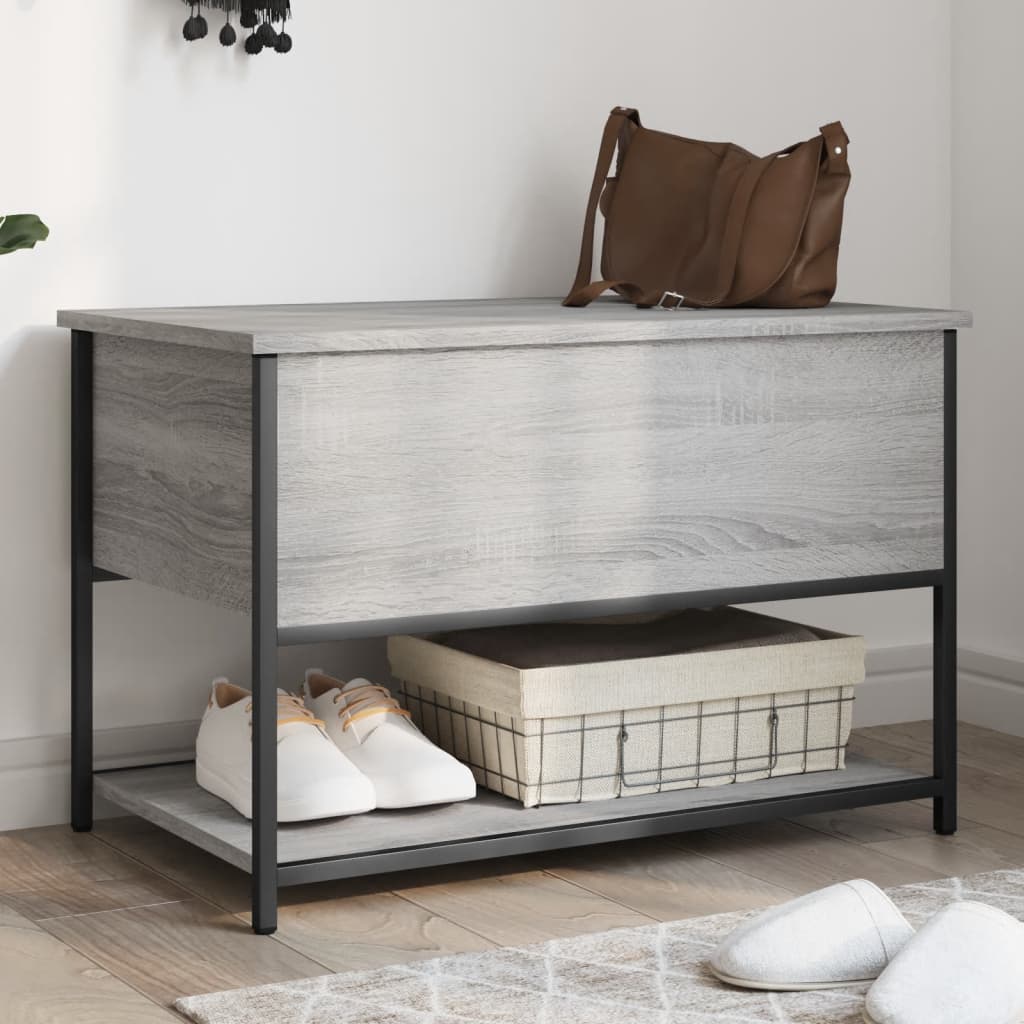 Παγκάκι Αποθήκευσης Γκρι Sonoma 70x42,5x47εκ Επεξεργασμένο Ξύλο 1