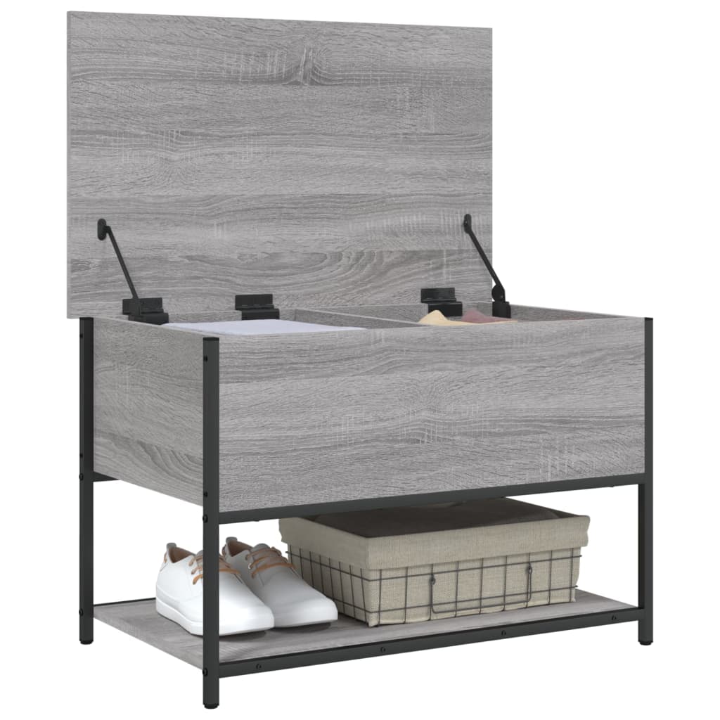 Παγκάκι Αποθήκευσης Γκρι Sonoma 70x42,5x47εκ Επεξεργασμένο Ξύλο 5
