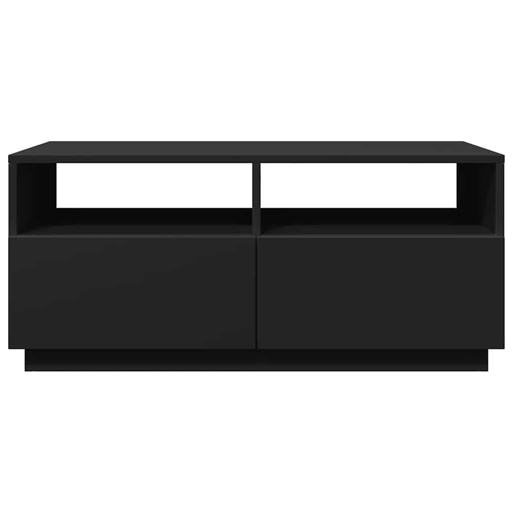 Τραπεζάκι Σαλονιού με Φώτα LED Μαύρο 90x49x40 εκ. 7