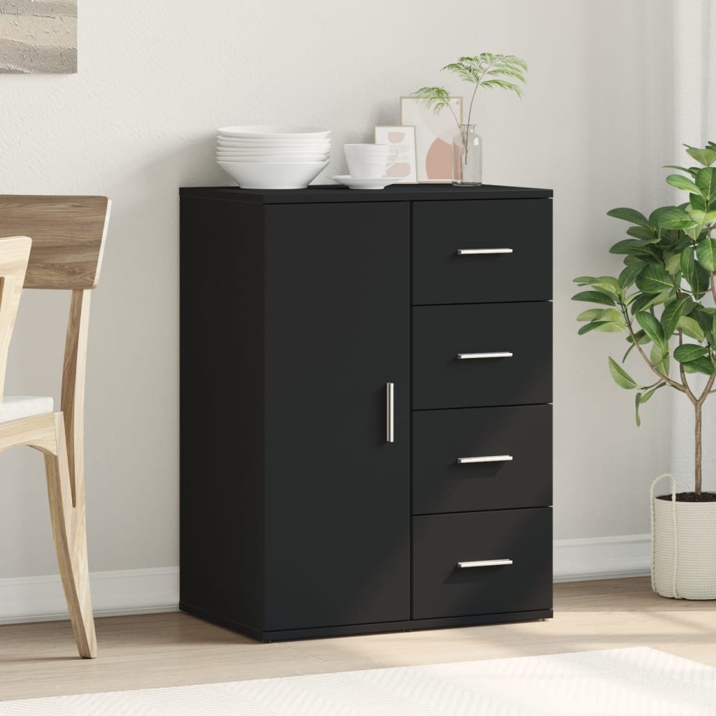 Ραφιέρα Μαύρη 59 x 39 x 80 εκ. από Επεξεργασμένο Ξύλο 3