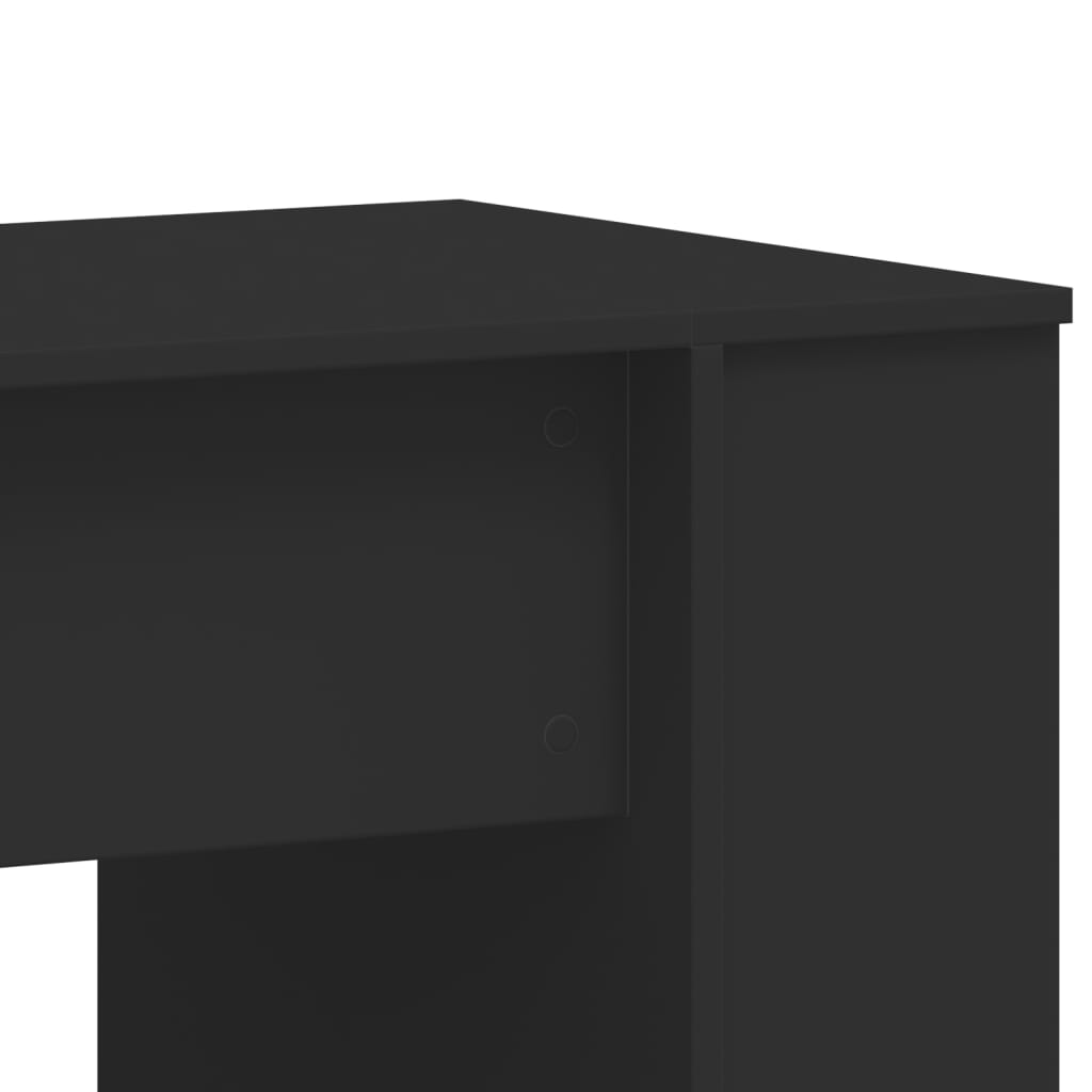 Γραφείο Μαύρο 140 x 50 x 75 εκ. από Επεξεργασμένο Ξύλο 7