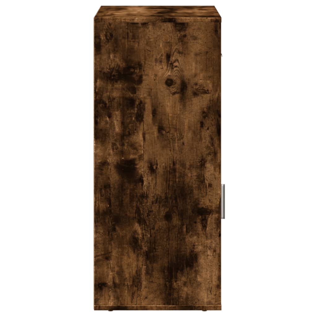 Ραφιέρα με Ντουλάπια Καπνιστή Δρυς 56,5x39x90 εκ. Επεξ. Ξύλο 6