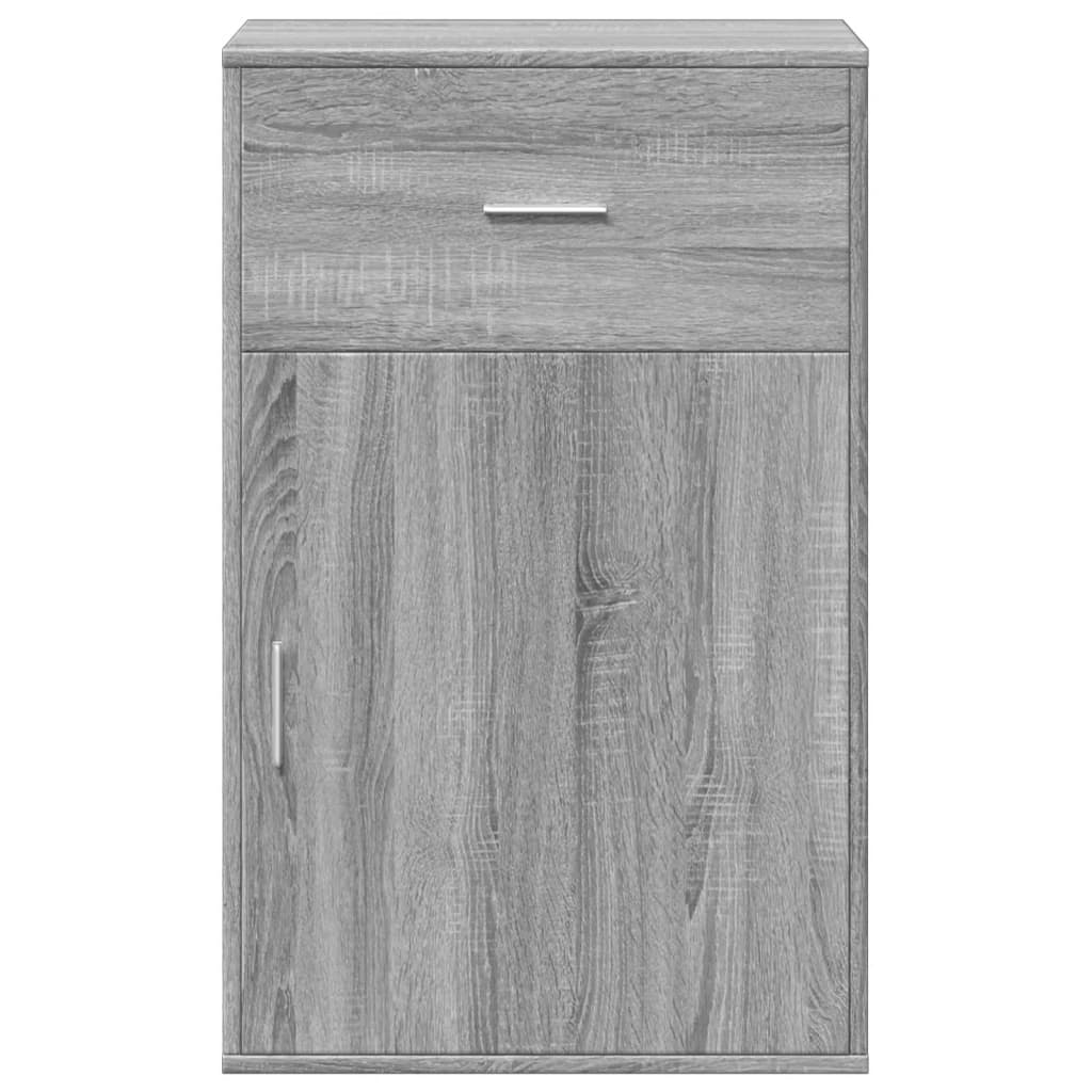 Ραφιέρα με Ντουλάπια Γκρι Sonoma 56,5x39x90 εκ. Επεξ. Ξύλο 5