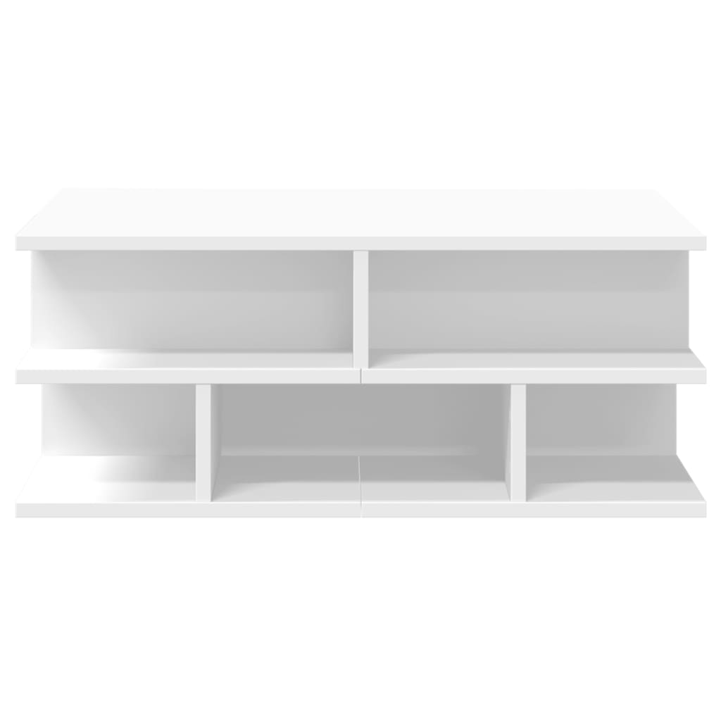 Τραπεζάκι Σαλονιού Λευκό 70x70x29 εκ. Επεξεργασμένο Ξύλο 5