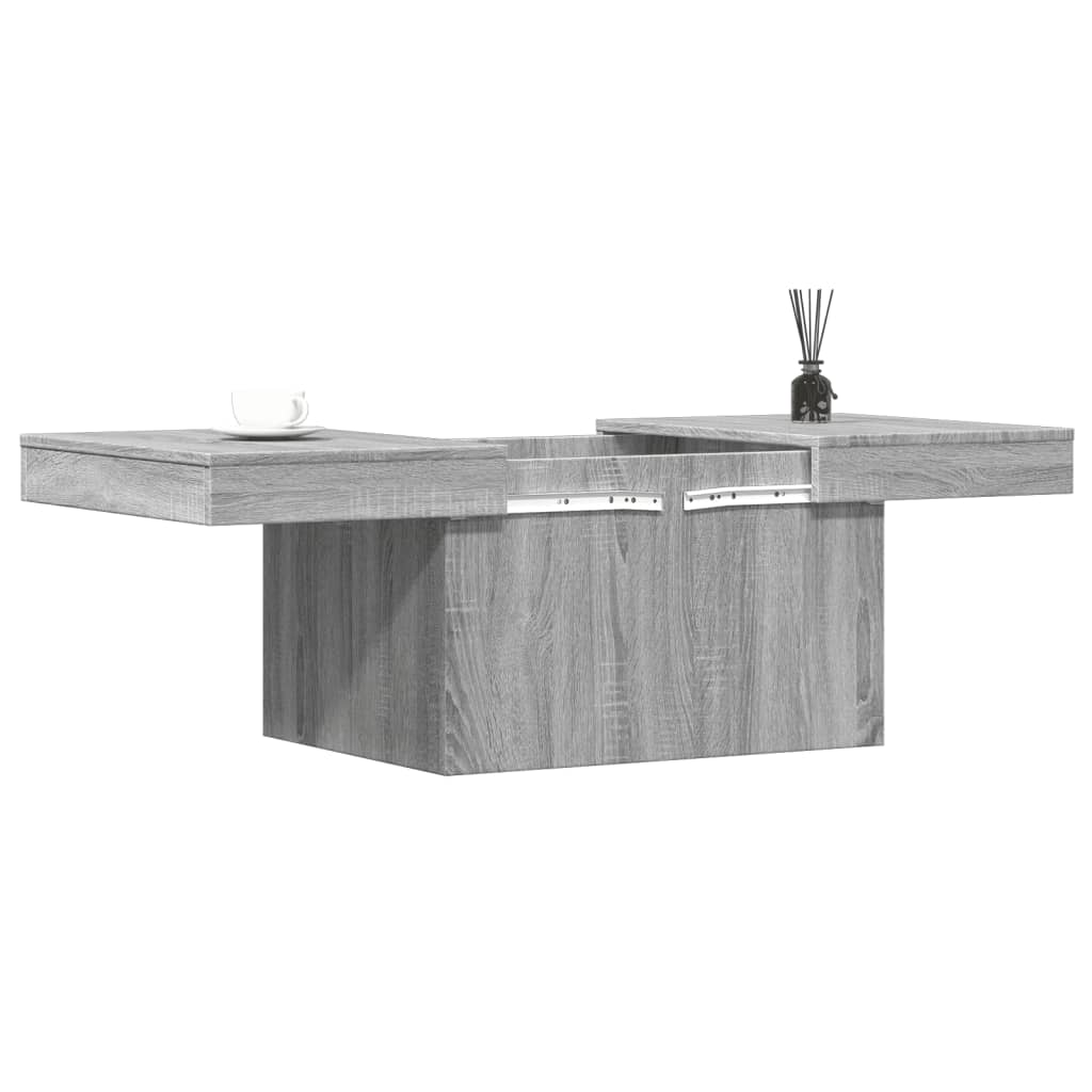 Τραπεζάκι Σαλονιού Γκρι Sonoma 100 x 55 x 40 εκ. Επεξεργ. Ξύλο 4