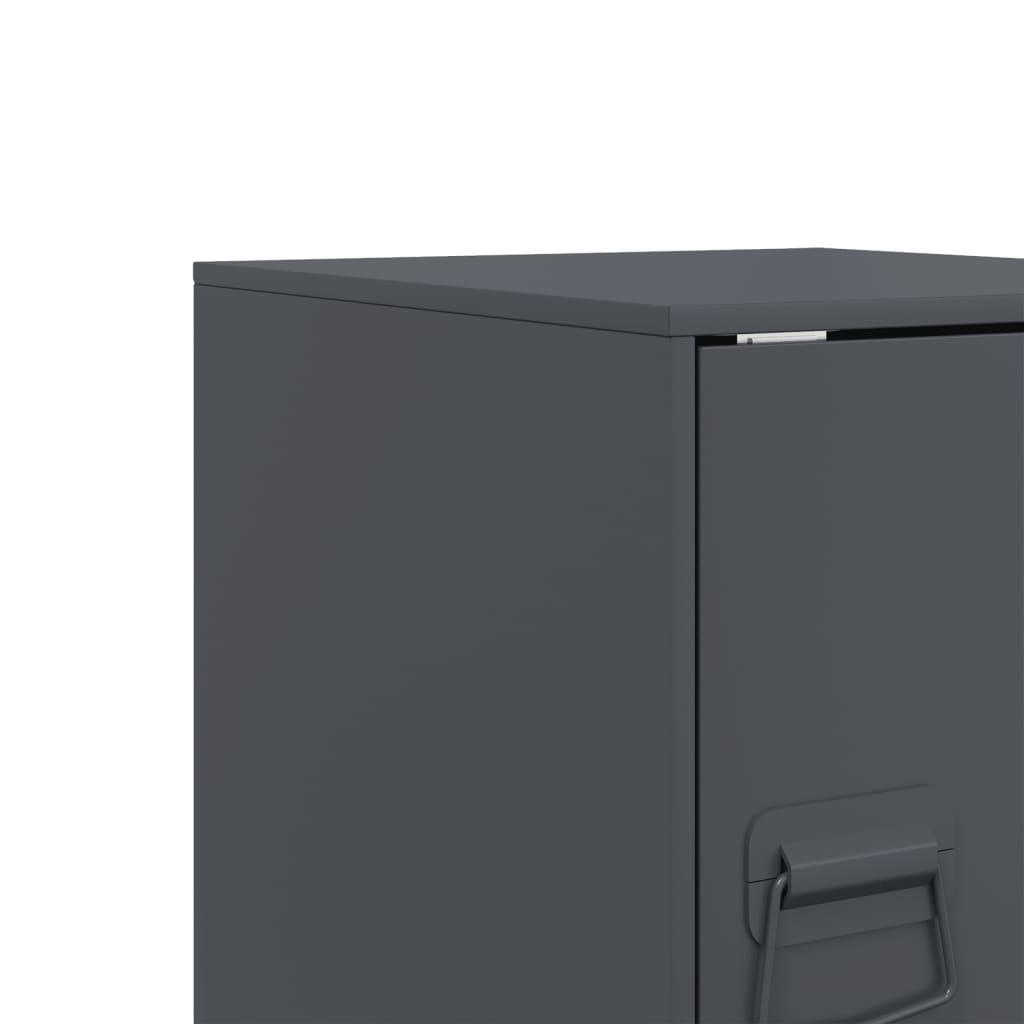 Κομοδίνο Ανθρακί 34,5 x 39 x 44 εκ. από Χάλυβα 11