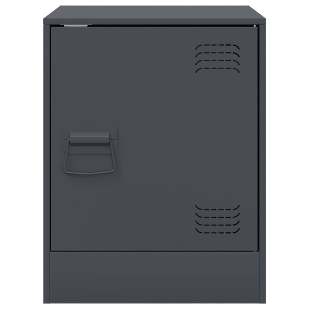 Κομοδίνο Ανθρακί 34,5 x 39 x 44 εκ. από Χάλυβα 6