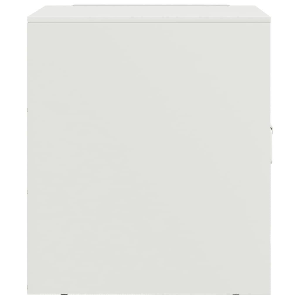 Κομοδίνα 2 τεμ. Λευκό 34,5 x 39 x 44 εκ. από Χάλυβα 8