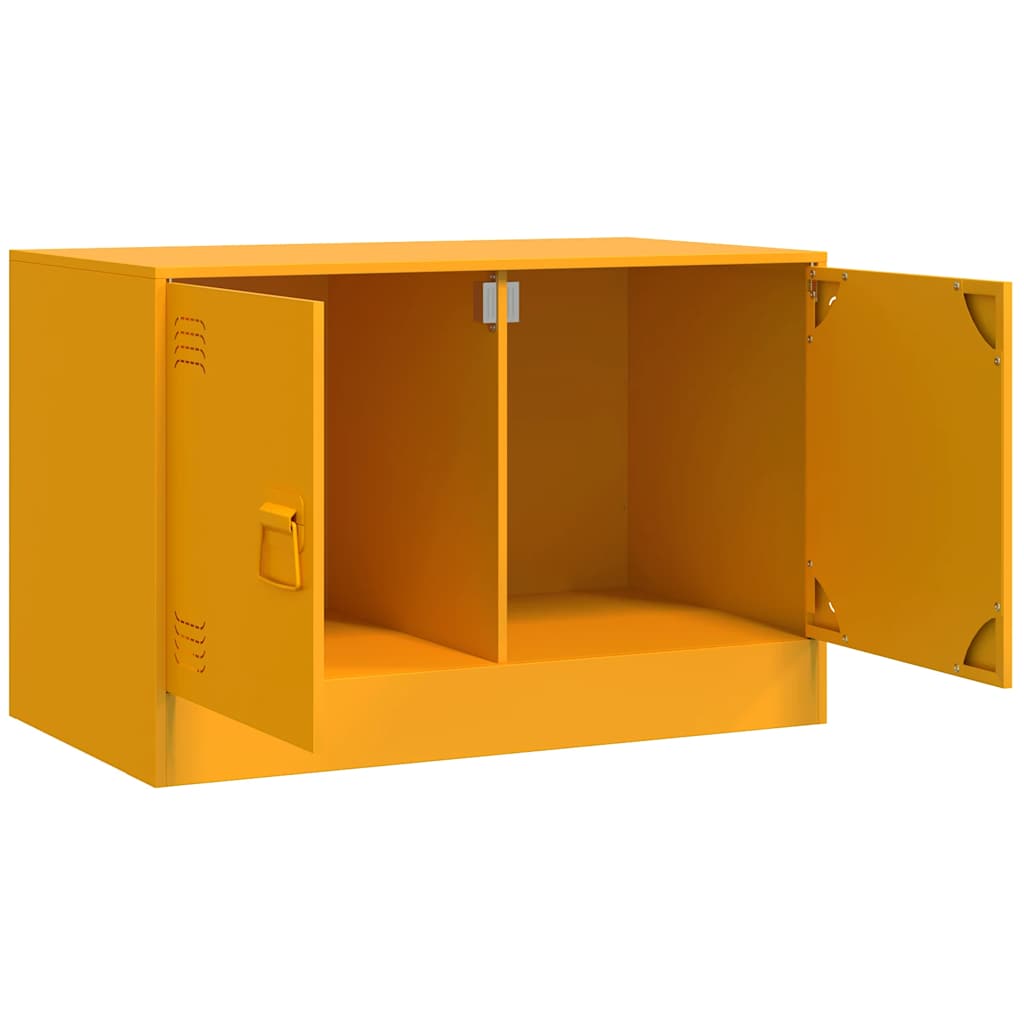 Έπιπλο Τηλεόρασης Μουσταρδί Κίτρινο 67x39x44 εκ. από Ατσάλι 7
