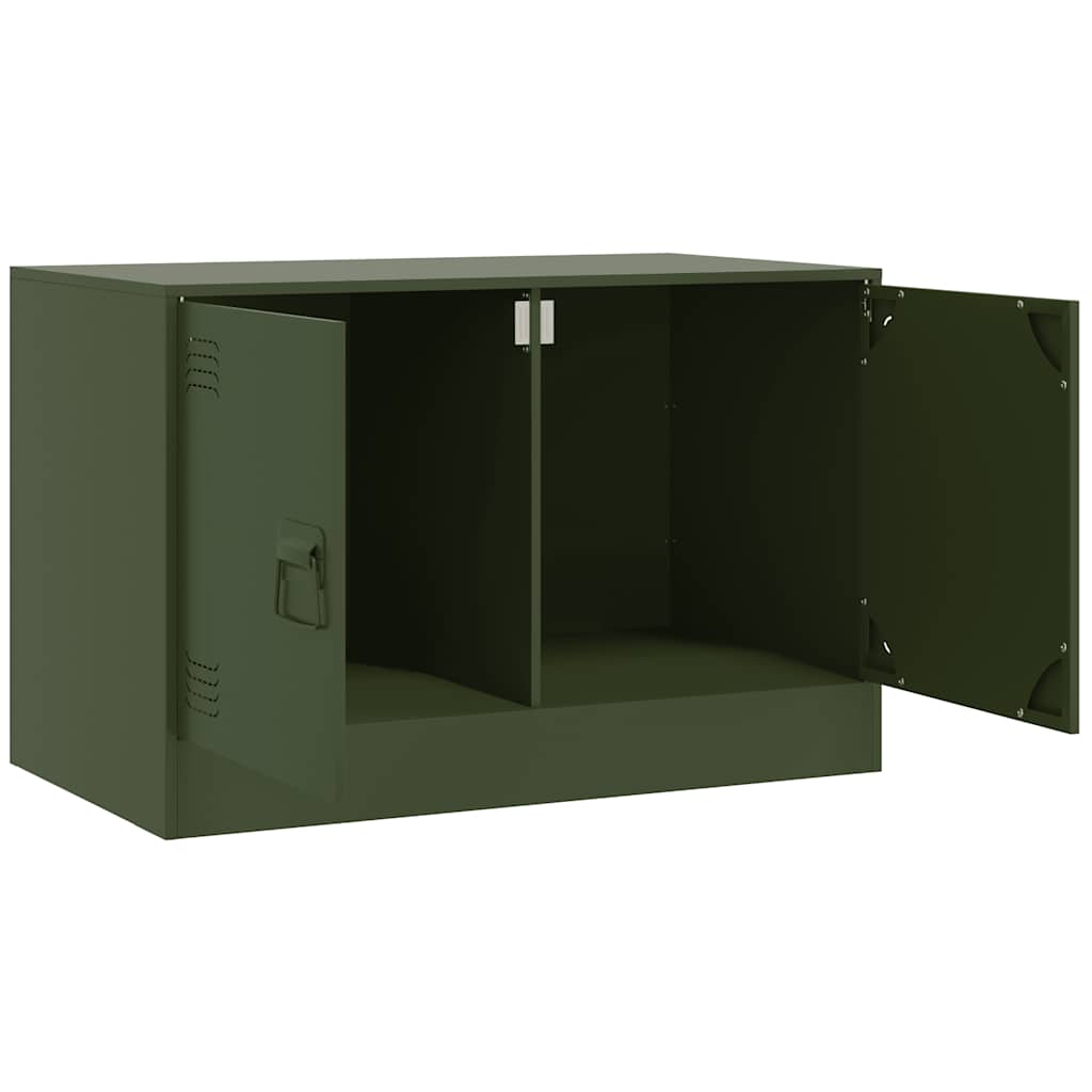 Έπιπλο Τηλεόρασης Πράσινο Λαδί 67x39x44 εκ. από Ατσάλι 7
