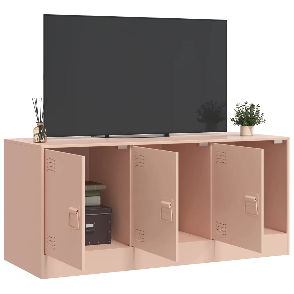 Έπιπλο Τηλεόρασης Ροζ 99x39x44 εκ. από Ατσάλι 4