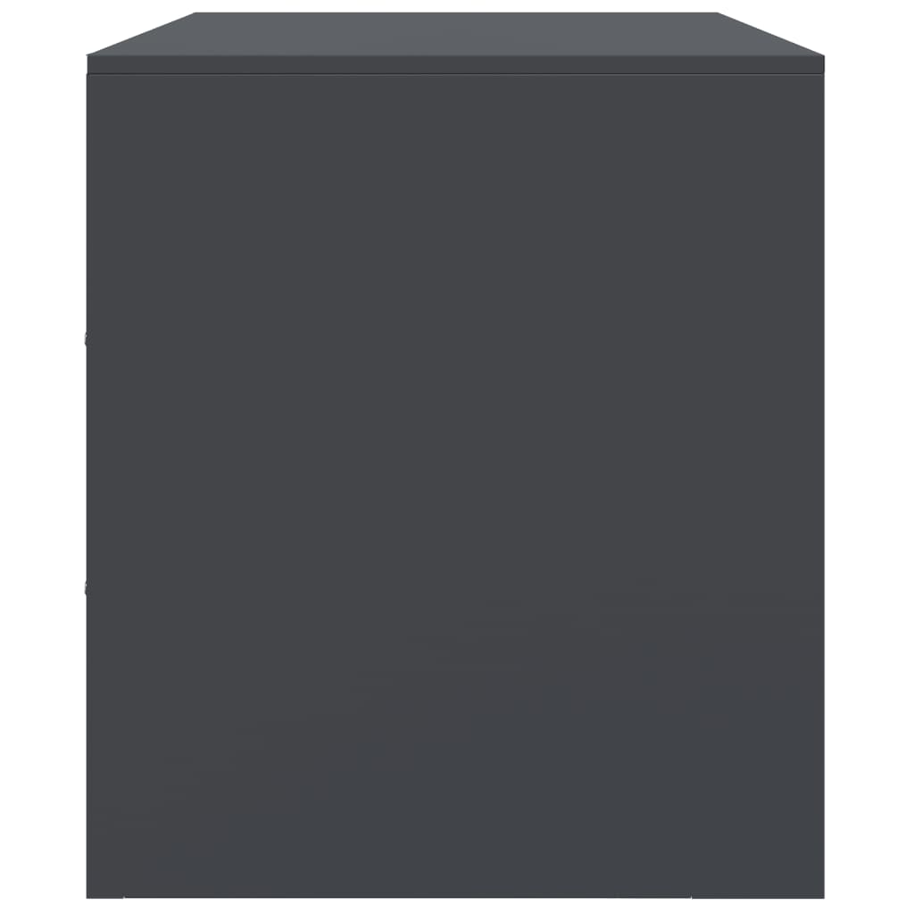 Έπιπλο Τηλεόρασης Ανθρακί 99x39x44 εκ. από Χάλυβα 8