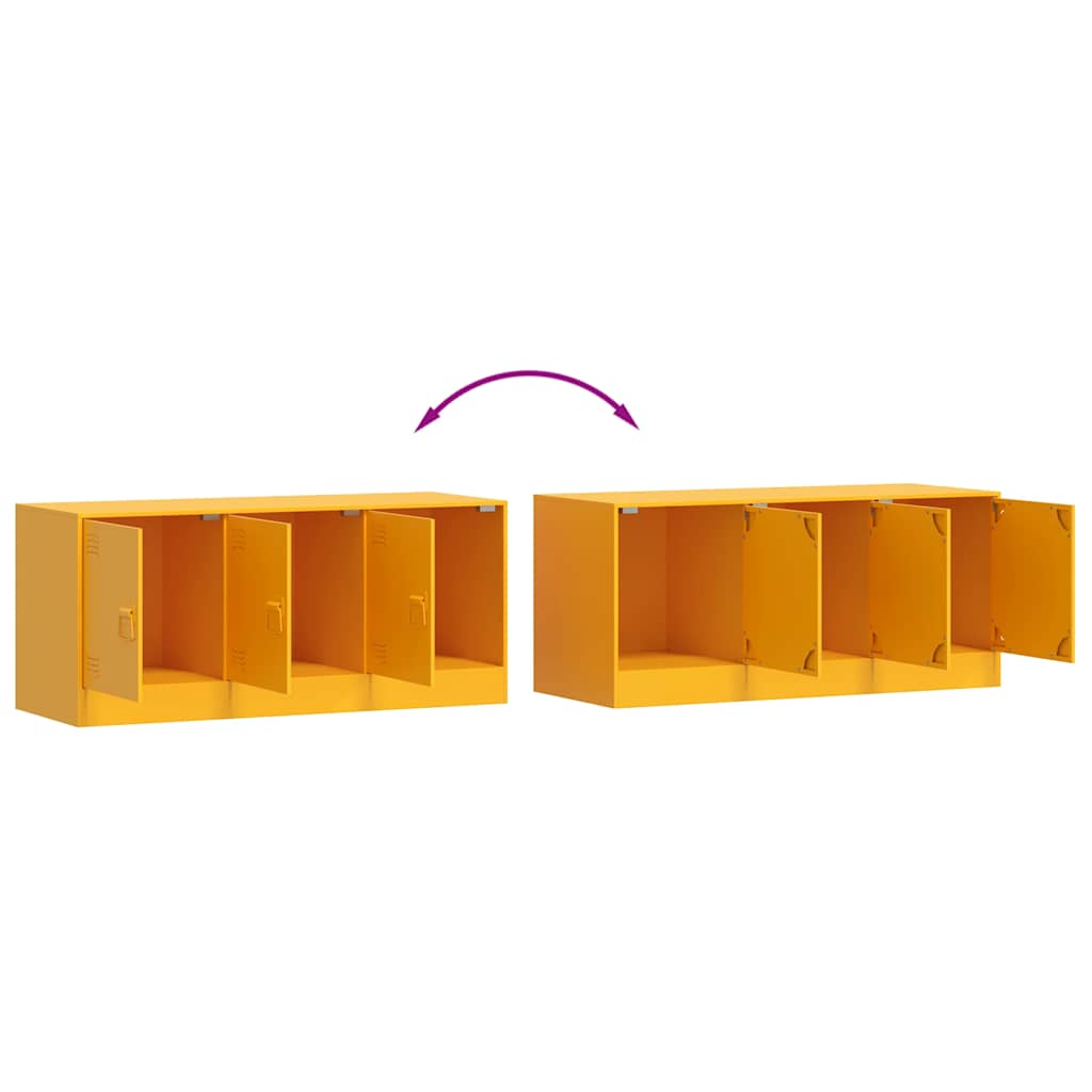 Έπιπλο Τηλεόρασης Μουσταρδί Κίτρινο 99x39x44 εκ. από Ατσάλι 10