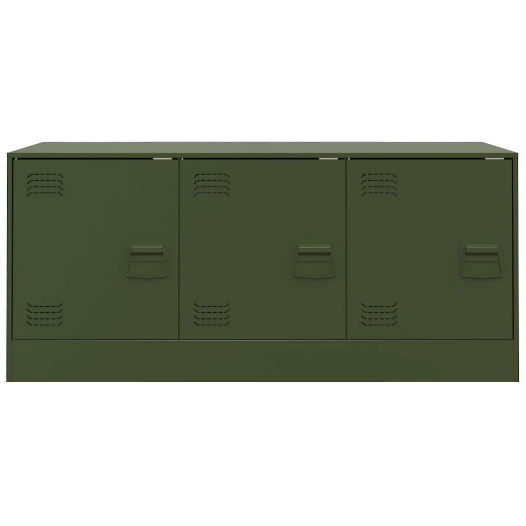 Έπιπλο Τηλεόρασης Πράσινο Λαδί 99x39x44 εκ. από Ατσάλι 6