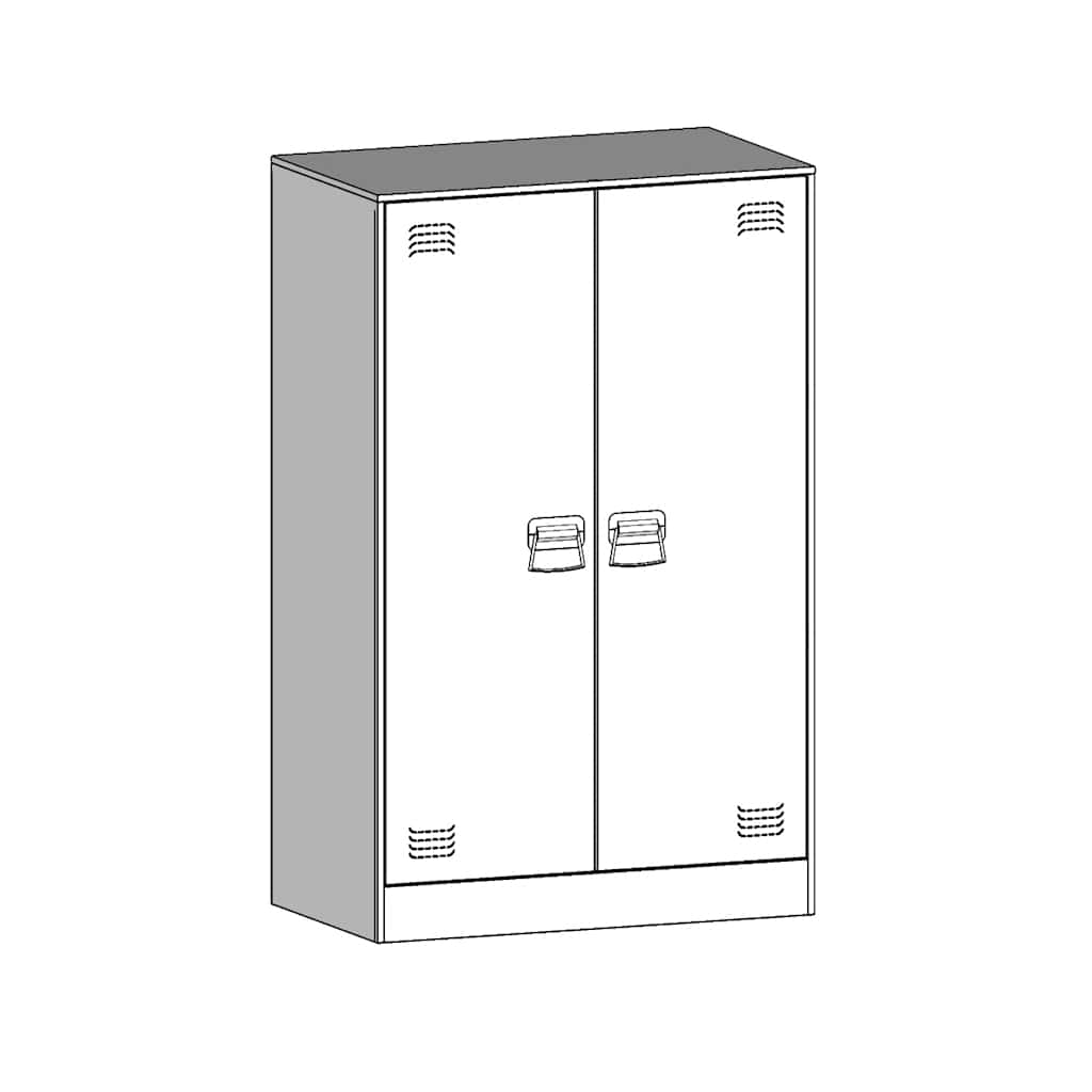 Μπουφές Λευκός 67x39x107 εκ. από Ατσάλι 11