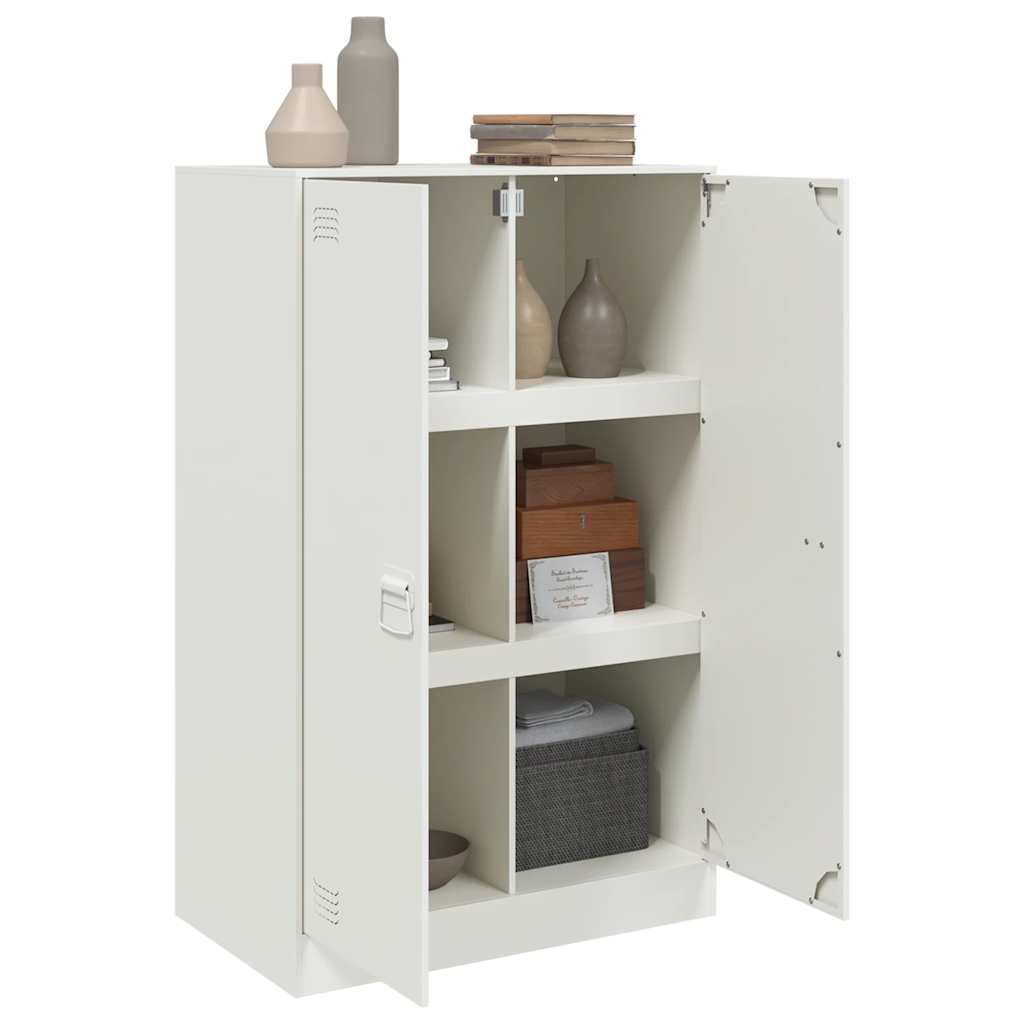 Μπουφές Λευκός 67x39x107 εκ. από Ατσάλι 4