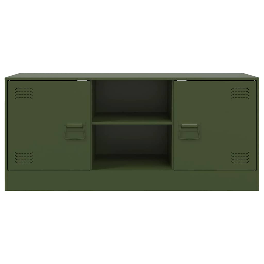 Έπιπλο Τηλεόρασης Πράσινο Λαδί 99x39x44 εκ. από Ατσάλι 6