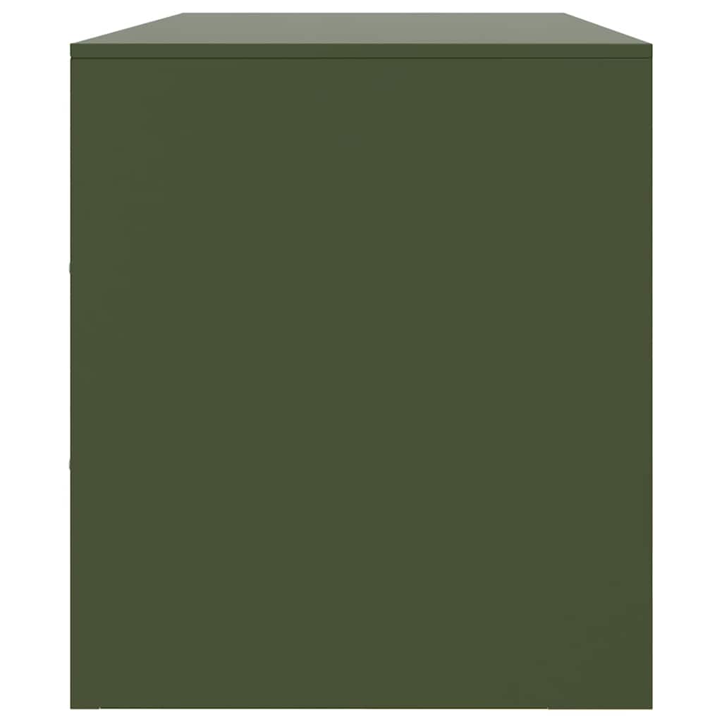 Έπιπλο Τηλεόρασης Πράσινο Λαδί 99x39x44 εκ. από Ατσάλι 8