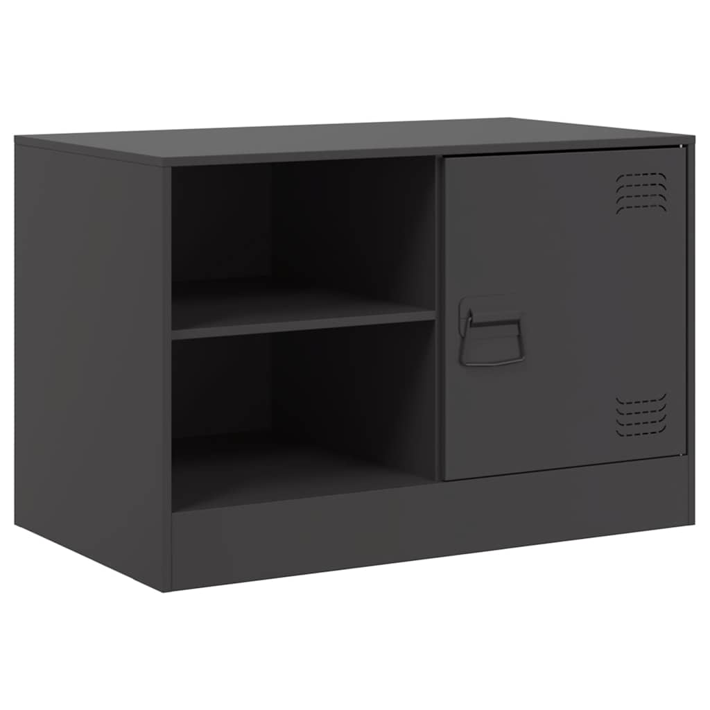 Έπιπλο Τηλεόρασης Μαύρο 67x39x44 εκ. από Χάλυβα 2