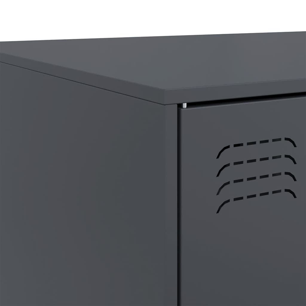 Τραπέζι Κήπου Ανθρακί 67x50x44 εκ. Ατσάλινο 10