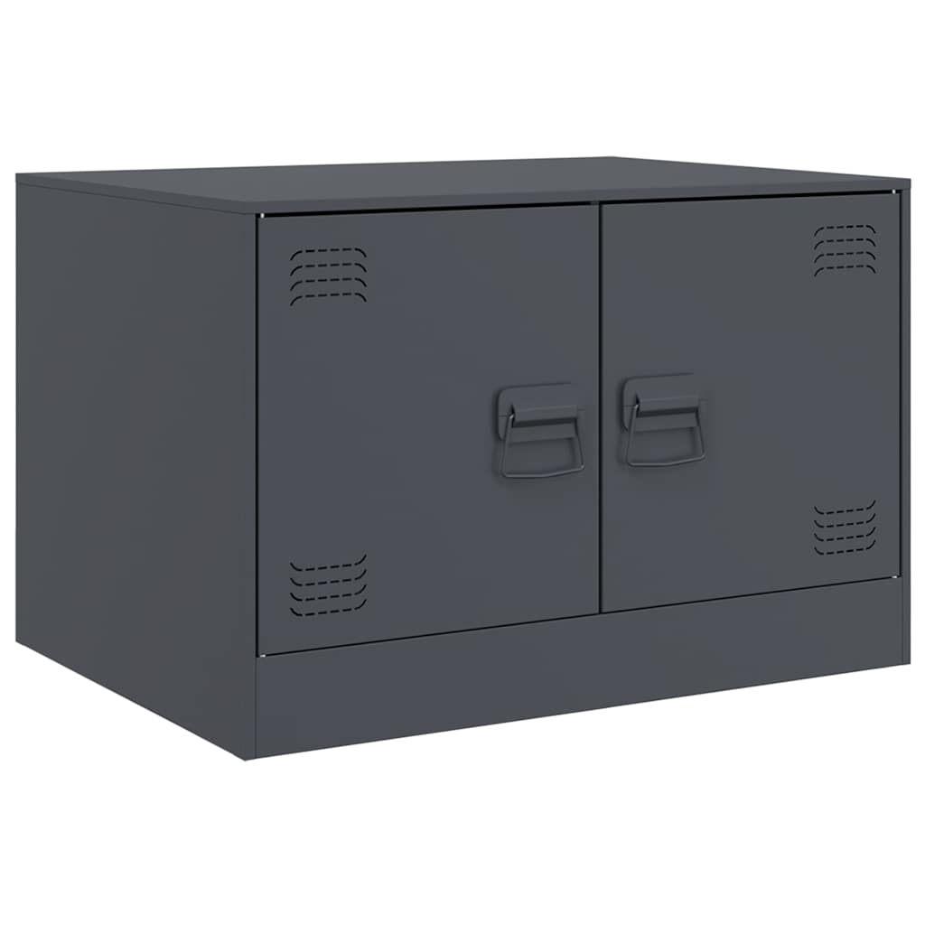 Τραπέζι Κήπου Ανθρακί 67x50x44 εκ. Ατσάλινο 2