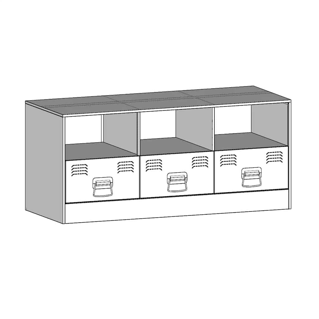 Έπιπλο Τηλεόρασης Μουσταρδί Κίτρινο 99x39x44 εκ. από Ατσάλι 11