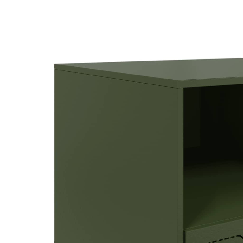 Έπιπλο Τηλεόρασης Πράσινο Λαδί 99x39x44 εκ. από Ατσάλι 10