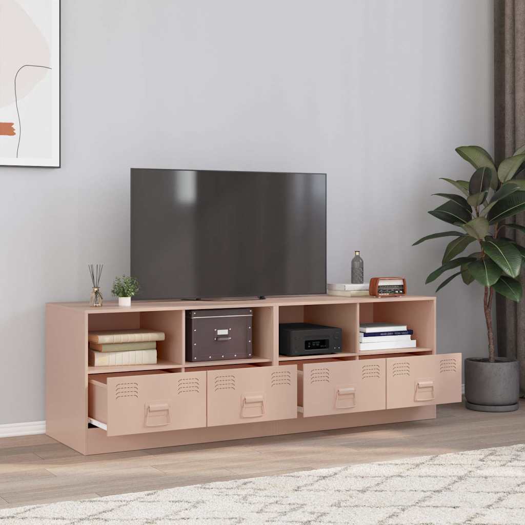 Έπιπλα Τηλεόρασης 2 τεμ. Ροζ 67 x 39 x 44 εκ. από Χάλυβα 1