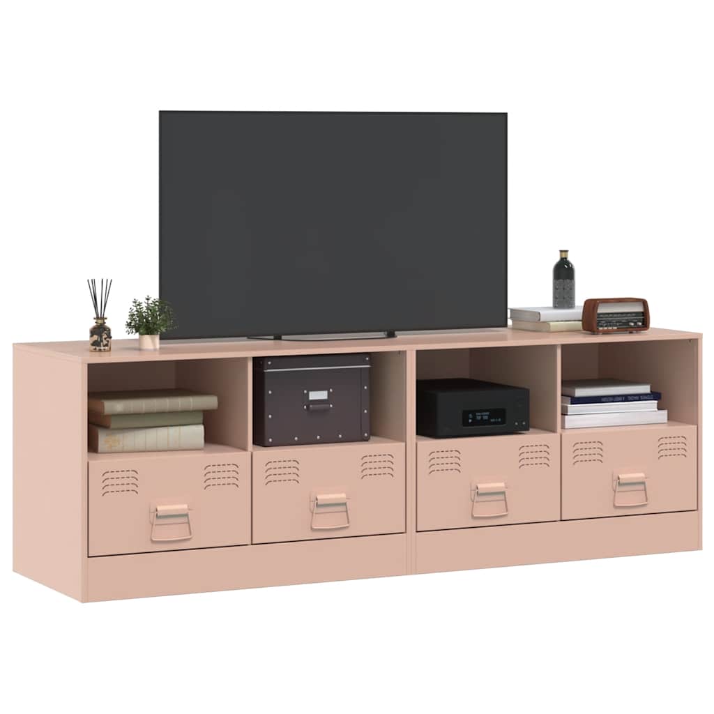 Έπιπλα Τηλεόρασης 2 τεμ. Ροζ 67 x 39 x 44 εκ. από Χάλυβα 3