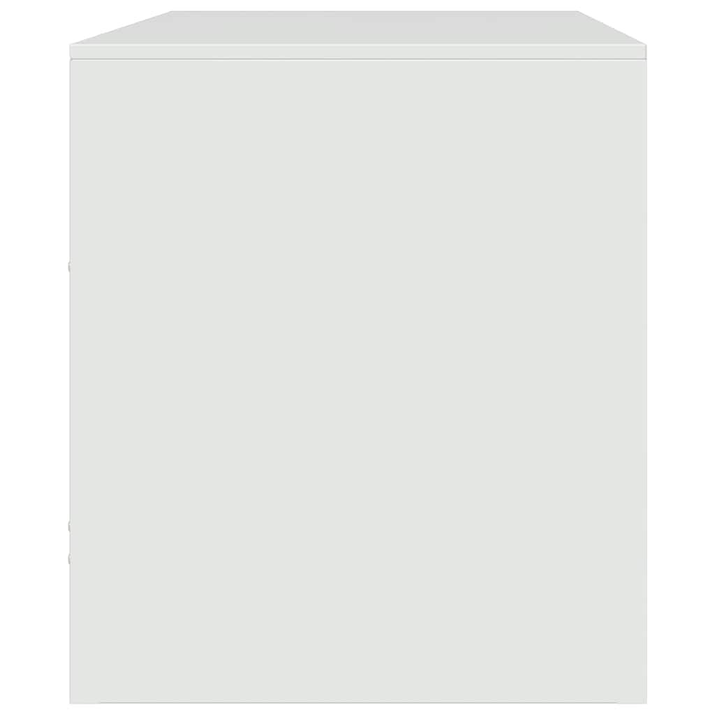 Έπιπλο Τηλεόρασης Λευκό 67x39x44 εκ. από Χάλυβα 8