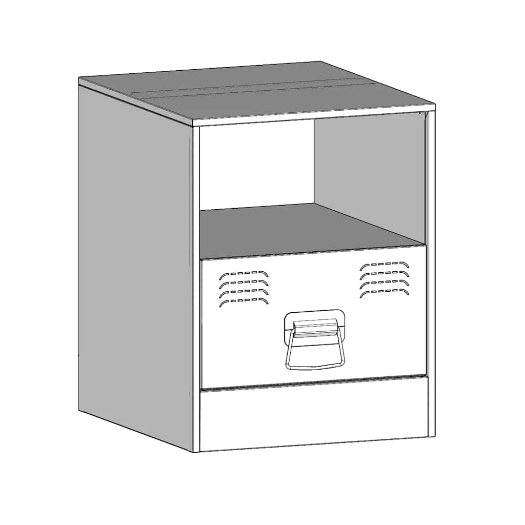 Κομοδίνα 2 τεμ. Ανθρακί 34,5 x 39 x 44 εκ. από Χάλυβα 11