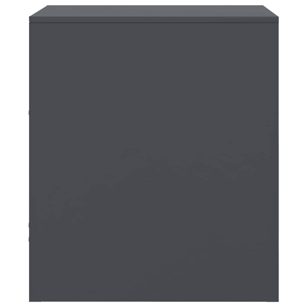 Κομοδίνα 2 τεμ. Ανθρακί 34,5 x 39 x 44 εκ. από Χάλυβα 8