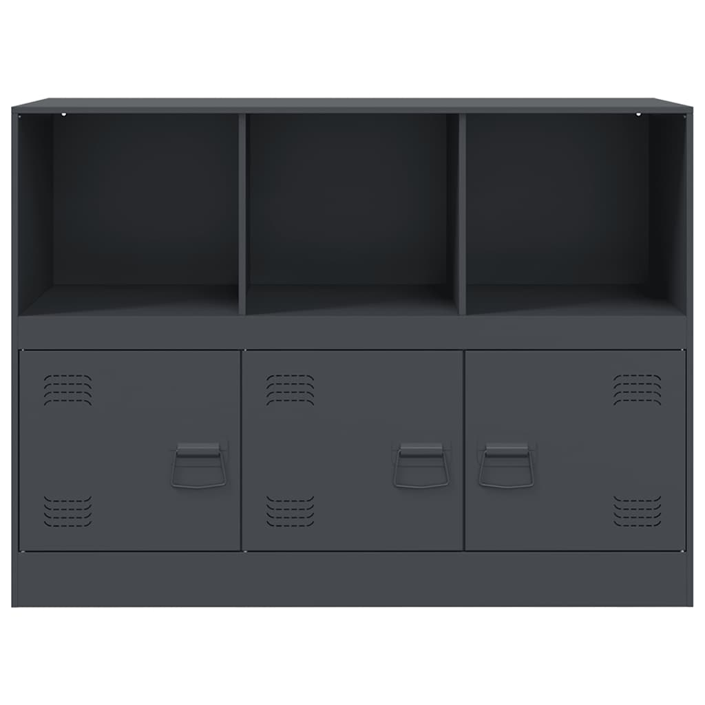 Μπουφές Ανθρακί 99x39x73 εκ. από Ατσάλι 6