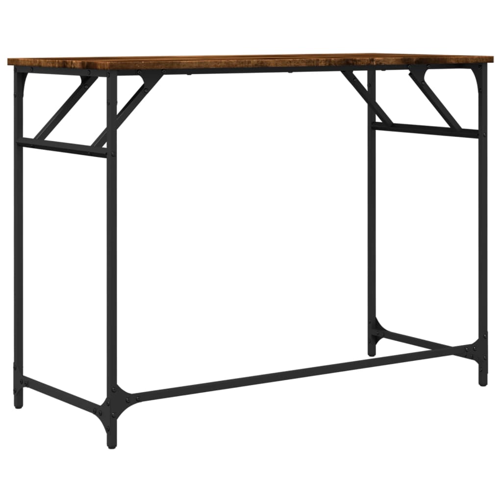 Γραφείο Καπ. Δρυς 100x45x76 εκ Επ. Ξύλο/Ατσάλι Ηλ. Βαφή Πούδρας 7