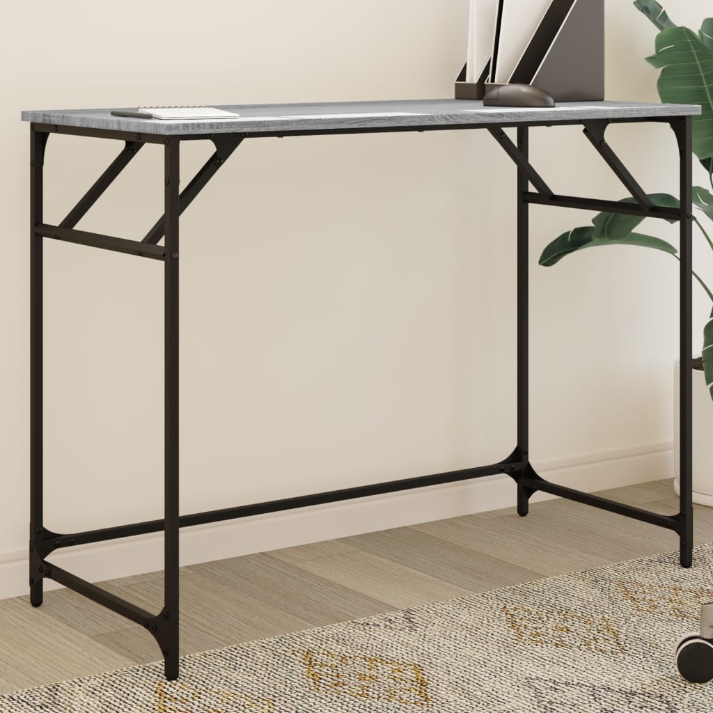 Γραφείο Γκρι Sonoma100x45x76εκ Επ. Ξύλο/Ατσάλι Ηλ. Βαφή Πούδρας 1