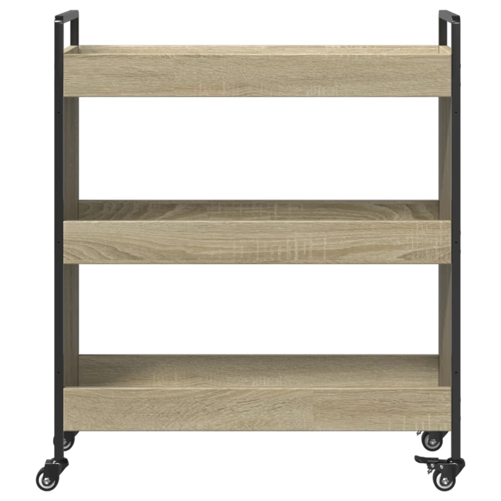 Τρόλεϊ Κουζίνας Sonoma Δρυς 70x30x82 εκ. από Επεξεργασμένο Ξύλο 7