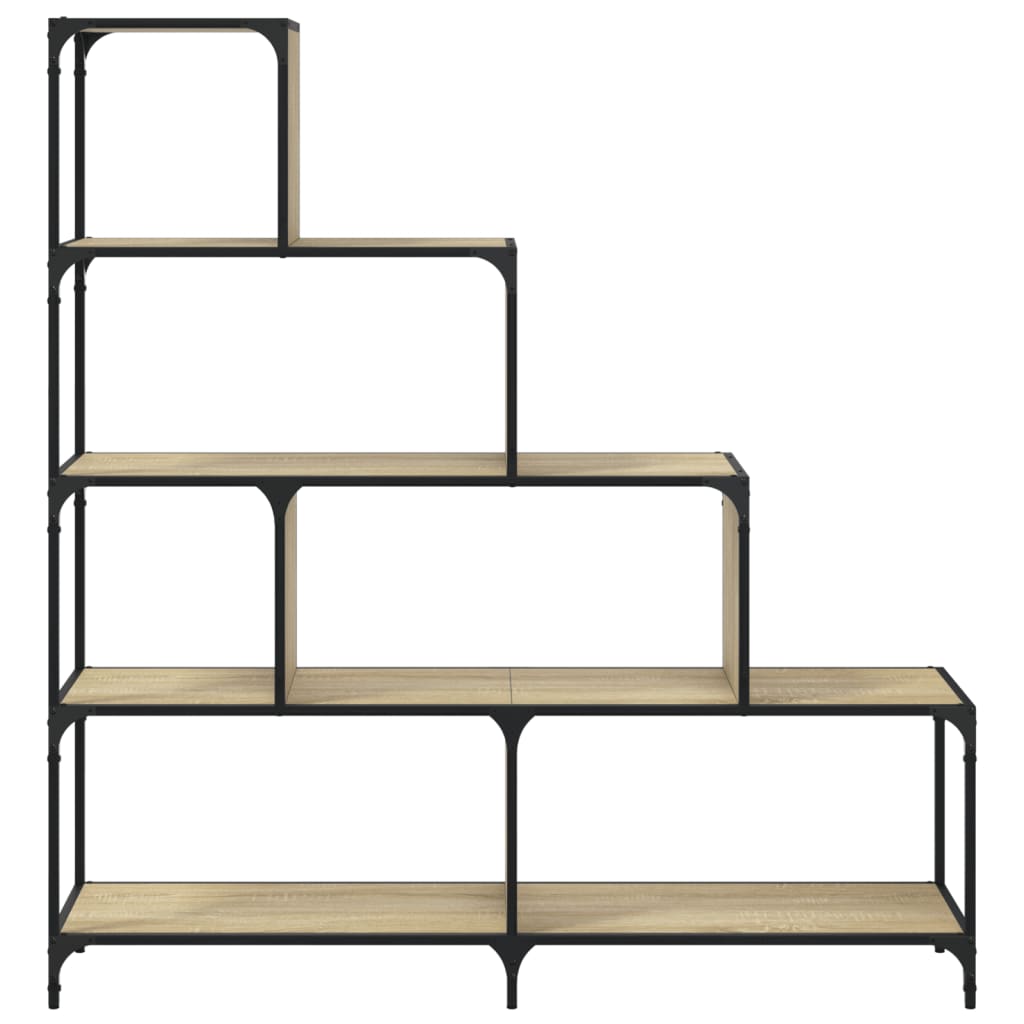 Βιβλιοθήκη Σκάλα 4 Ράφια Sonoma Δρυς 139x33,5x149 εκ Επεξ. Ξύλο 5