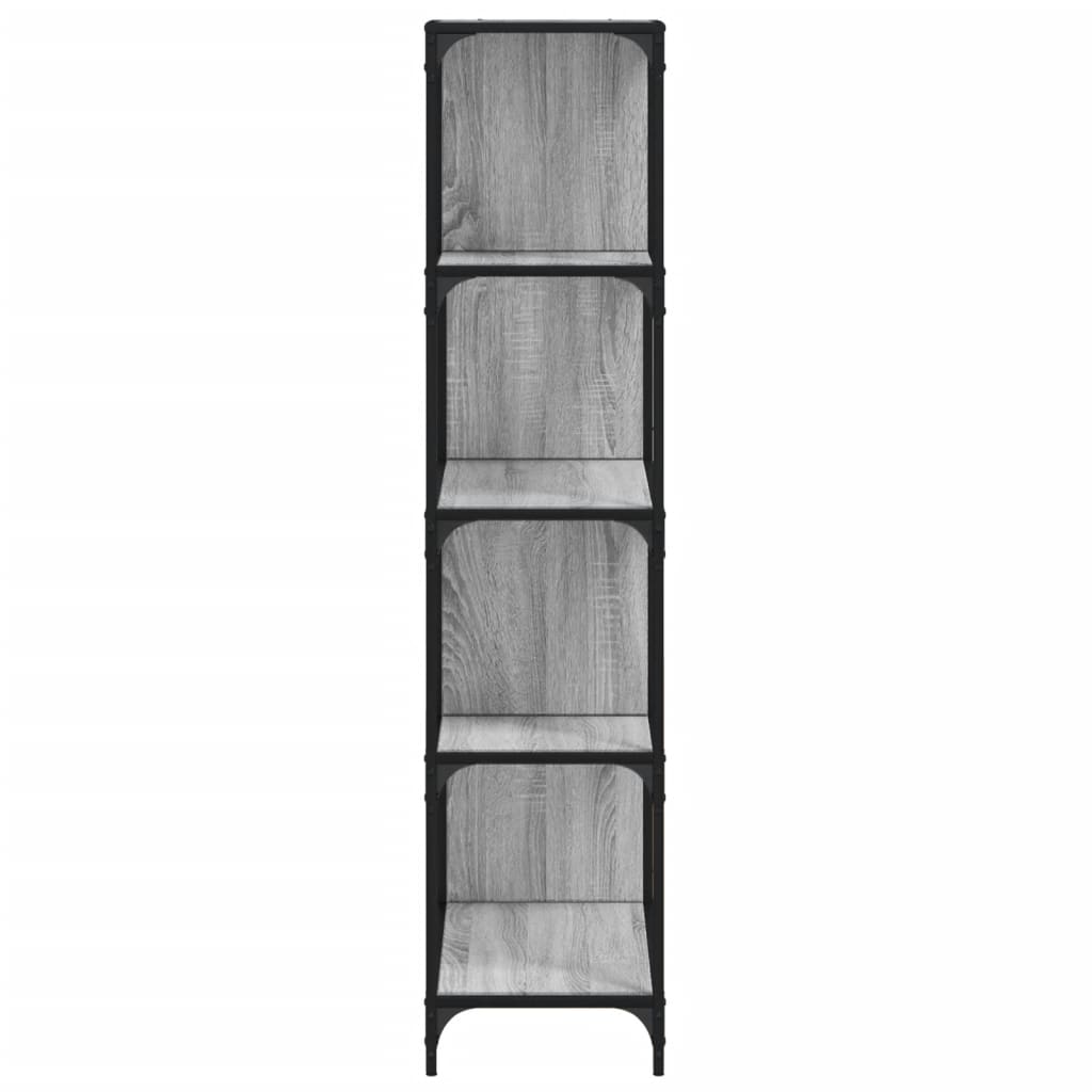 Βιβλιοθήκη Σκάλα 4 Ράφια Γκρι Sonoma 139x33,5x149 εκ Επεξ. Ξύλο 6