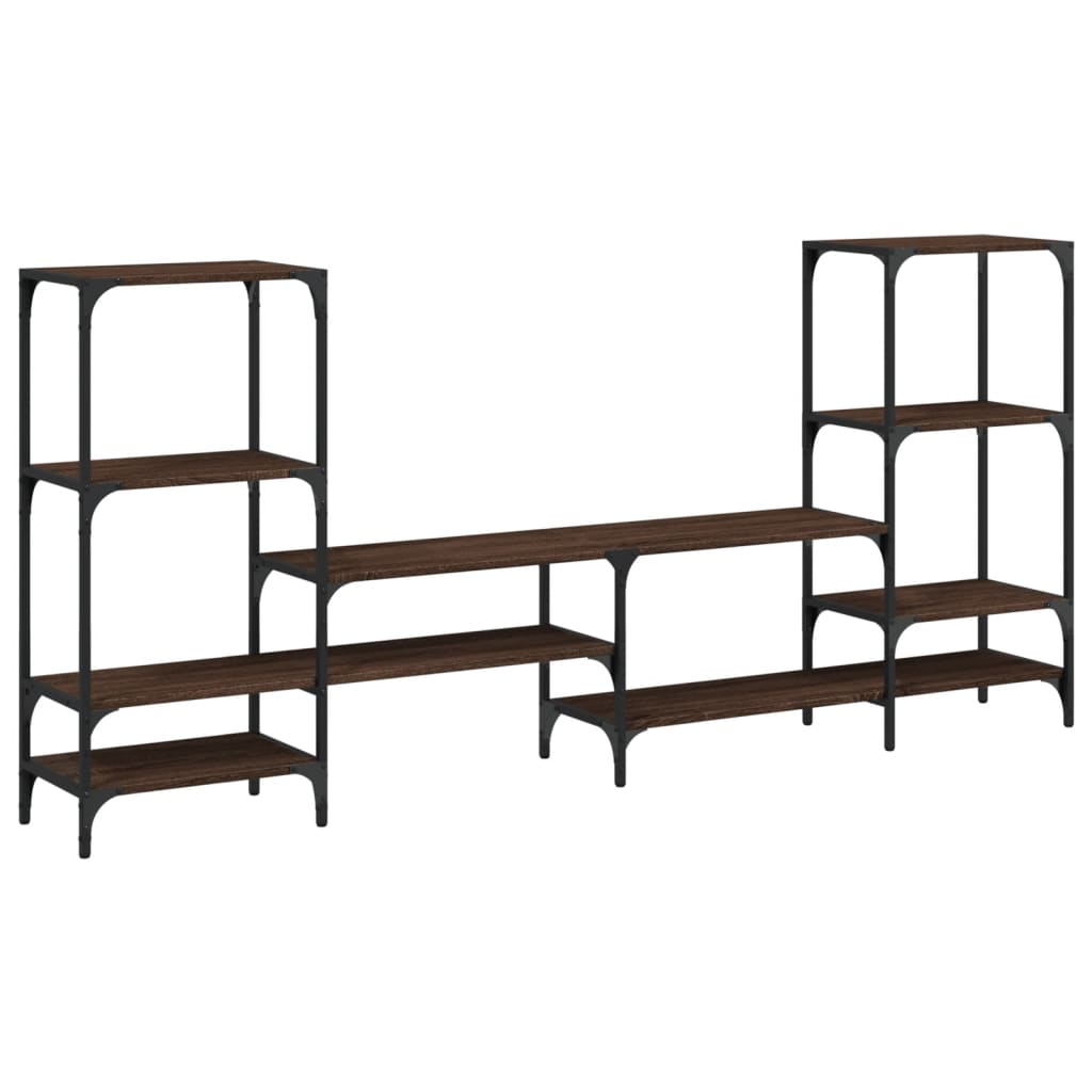 Έπιπλο Τηλεόρασης Καφέ Δρυς 206,5x28,5x95 εκ. Επεξ. Ξύλο 2