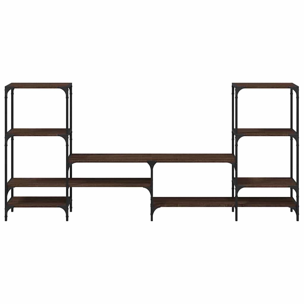 Έπιπλο Τηλεόρασης Καφέ Δρυς 206,5x28,5x95 εκ. Επεξ. Ξύλο 5