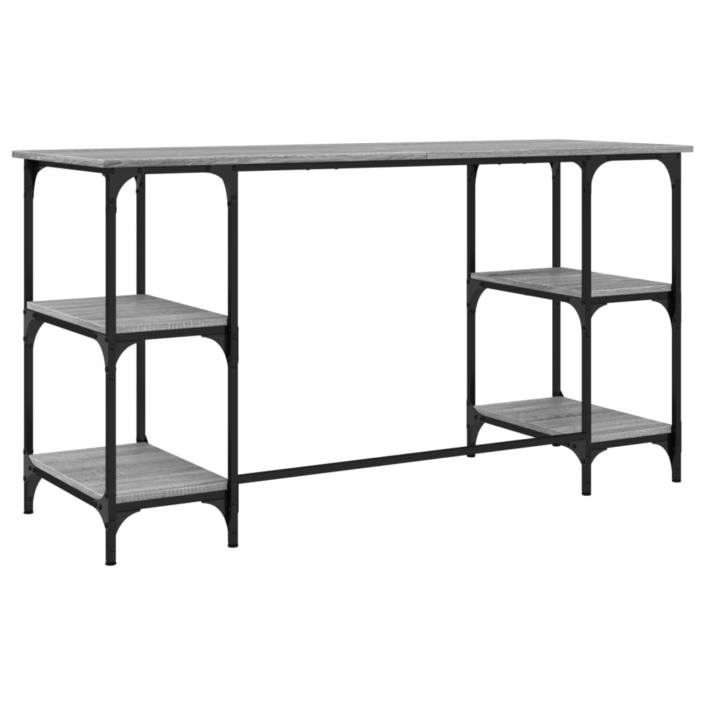 Γραφείο Γκρι Sonoma 140x50x75 εκ. Μέταλλο & Επεξεργασμένο Ξύλο 7