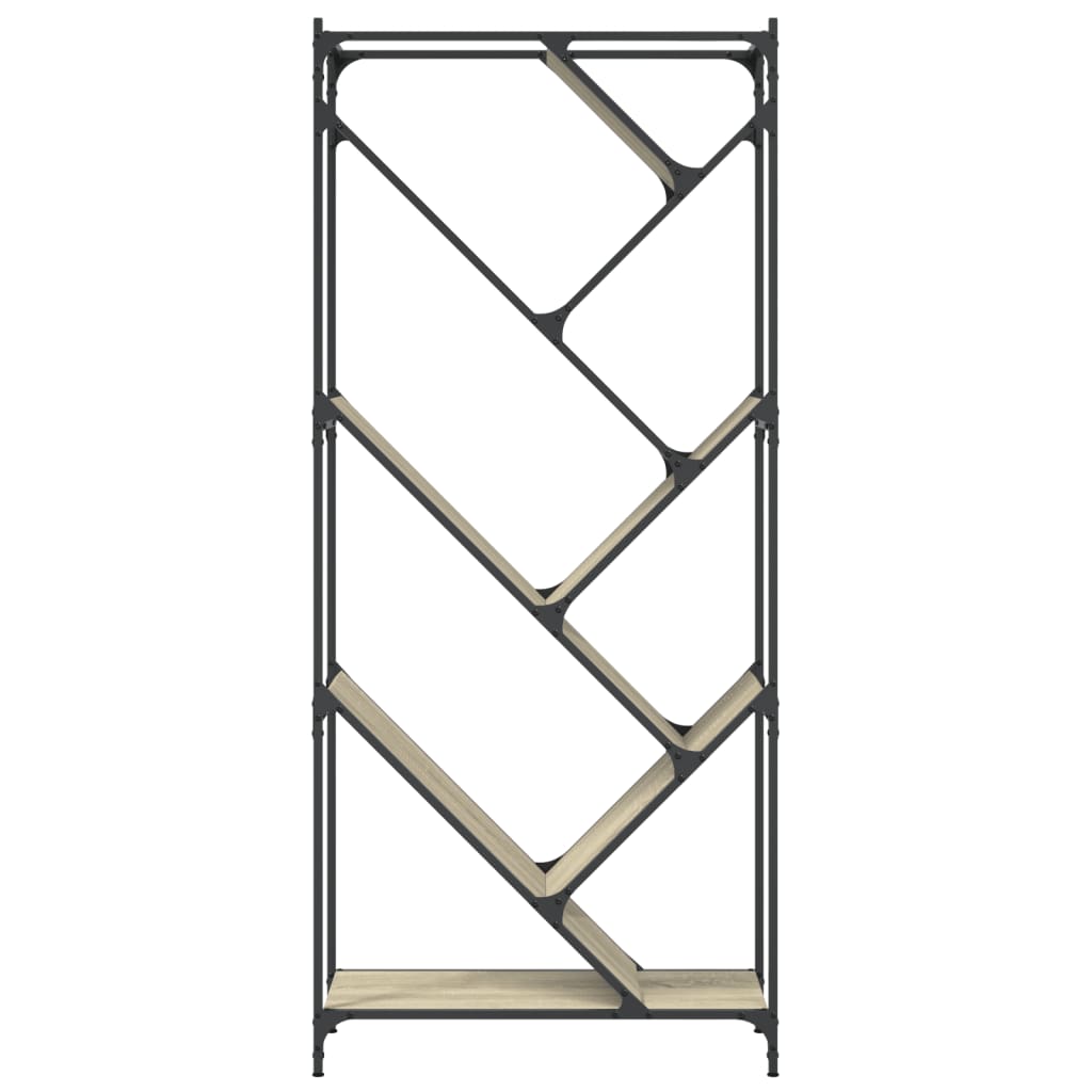 Βιβλιοθήκη Sonoma Δρυς 79x30x180 εκ. Επεξεργ. Ξύλο & Μέταλλο 5