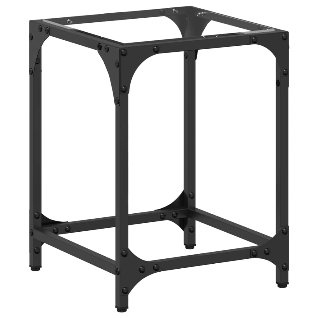 Τραπεζάκι Σαλονιού Επιφάνεια Διαφανές Γυαλί 30x30x40 εκ Ατσάλι 2