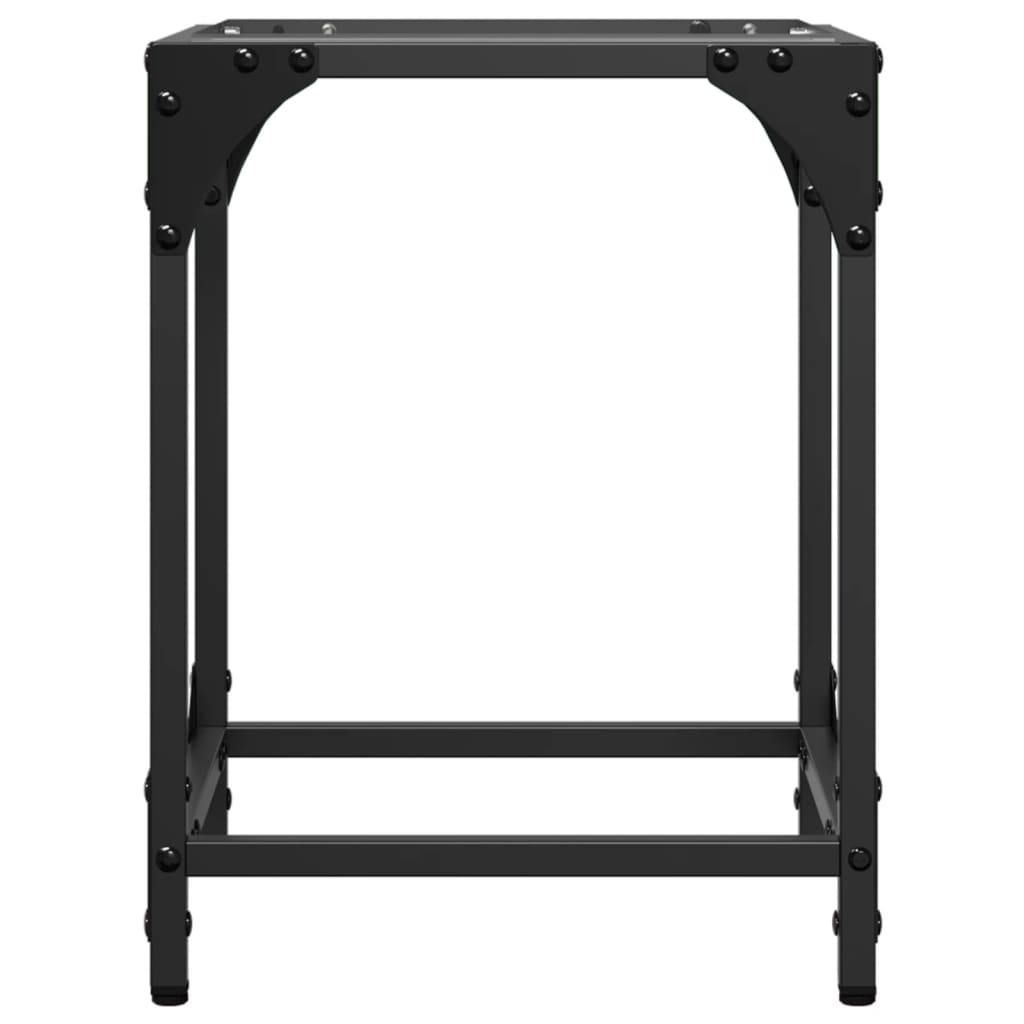 Τραπεζάκι Σαλονιού Επιφάνεια Διαφανές Γυαλί 30x30x40 εκ Ατσάλι 4