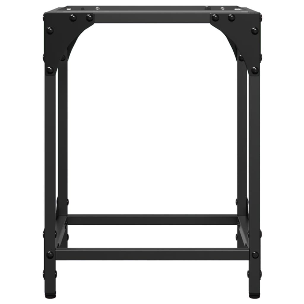 Τραπεζάκι Σαλονιού Επιφάνεια Διαφανές Γυαλί 30x30x40 εκ Ατσάλι 5