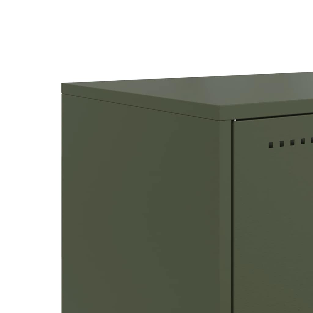 Έπιπλο Τηλεόρασης Πράσινο Λαδί 68,5x39x60,5 εκ. από Ατσάλι 10