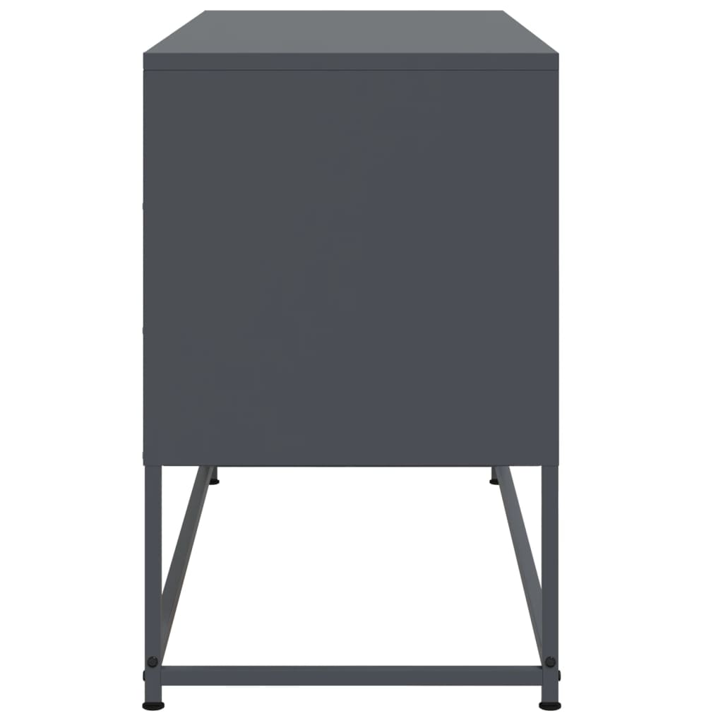Έπιπλο Τηλεόρασης Ανθρακί 100,5x39x60,5 εκ. από Ατσάλι 7