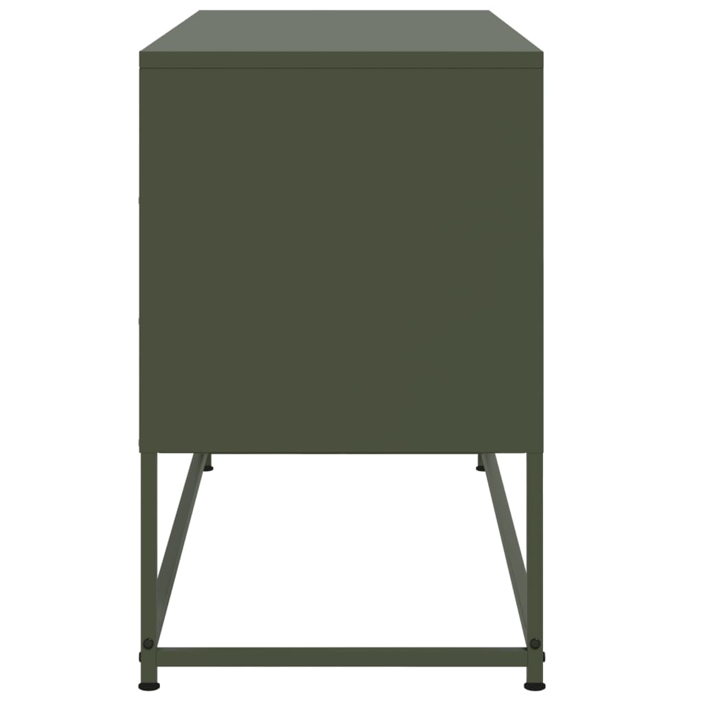 Έπιπλο Τηλεόρασης Πράσινο Λαδί 100,5x39x60,5 εκ. από Ατσάλι 7