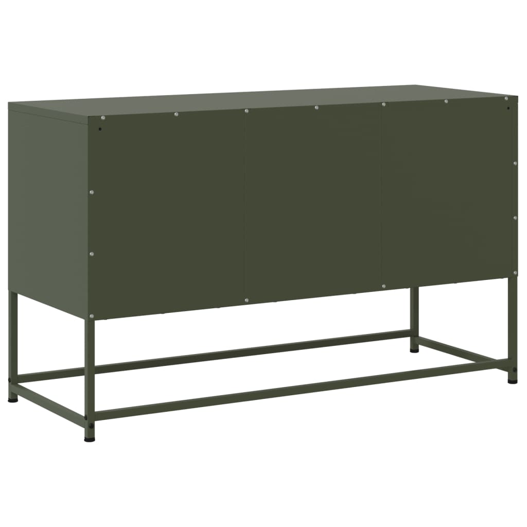 Έπιπλο Τηλεόρασης Πράσινο Λαδί 100,5x39x60,5 εκ. από Ατσάλι 8
