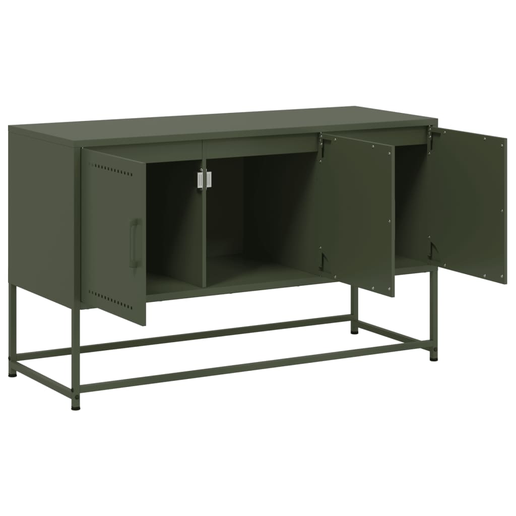 Έπιπλο Τηλεόρασης Πράσινο Λαδί 100,5x39x60,5 εκ. από Ατσάλι 9